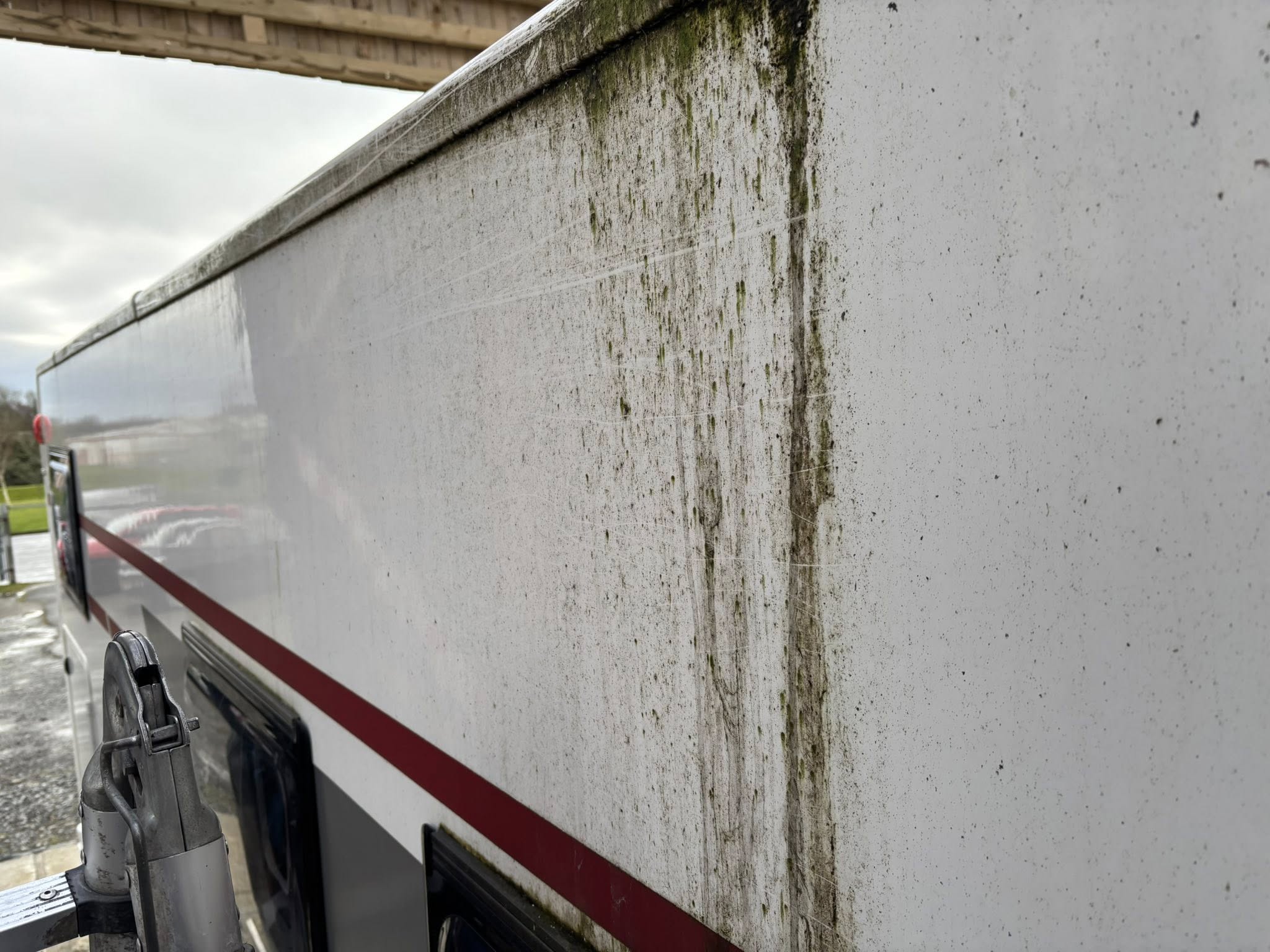 Campervan before cleaning