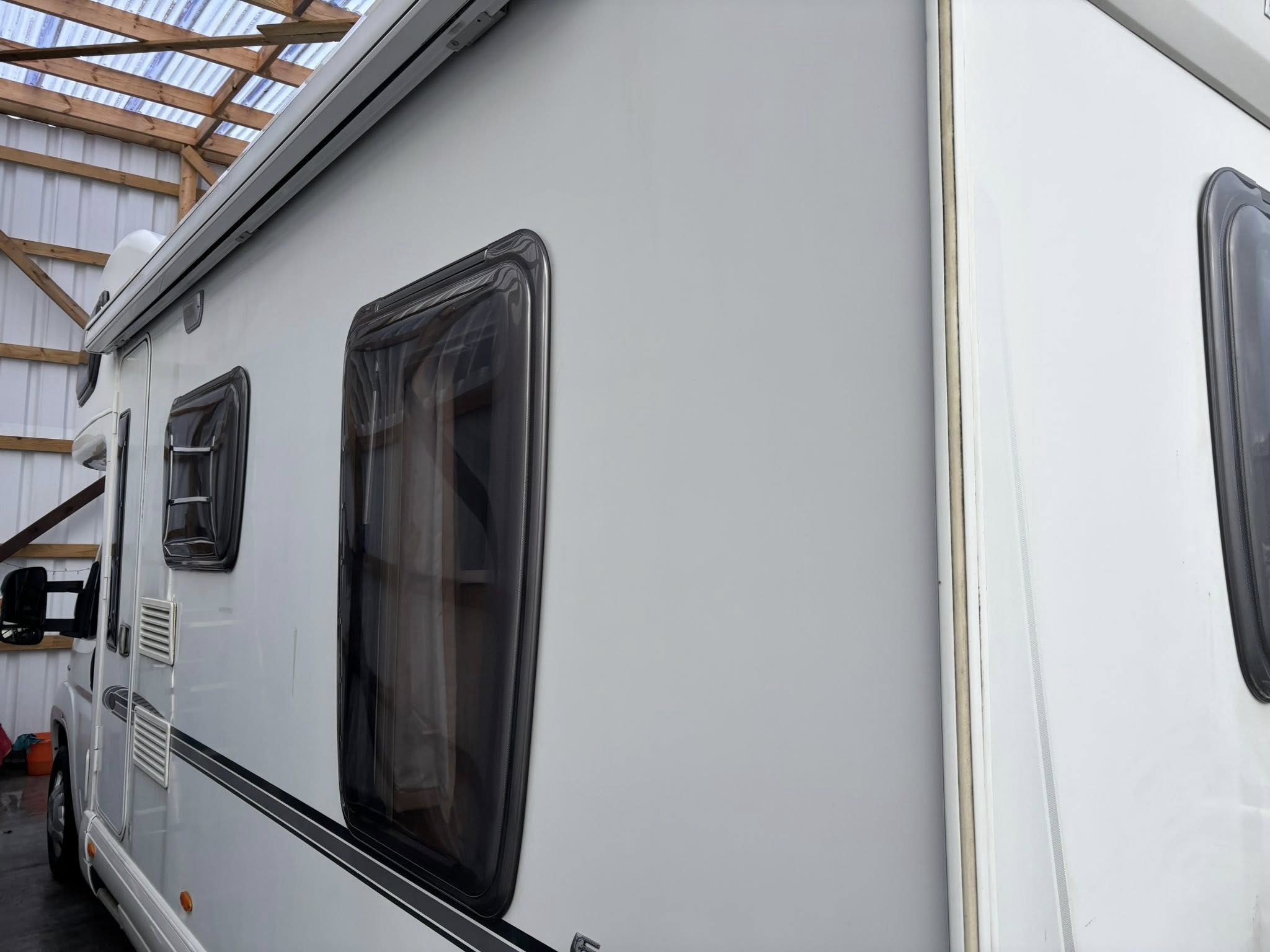 Campervan side panel clean